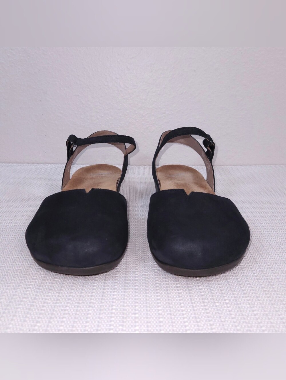 DANSKO Rowan Slingback Mary Jane Sandals Black Nubuck Flats EU 43 - Picture 4 of 9